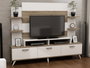 Hanah Home Diana Mueble de TV Blanco y Nogal